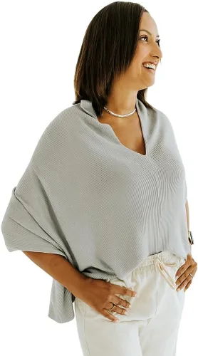 Miniatura 9 de Poncho transpirable para lactancia – Elegante bufanda multiusos para lactancia materna, funda de asiento de coche y manta de bebé para madres