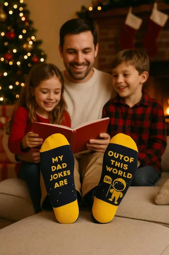 Miniatura 3 de Calcetines divertidos para hombre, calcetines de vestir para hombre con bromas de papá, regalos para papá de hija, padrinos de boda, divertidos