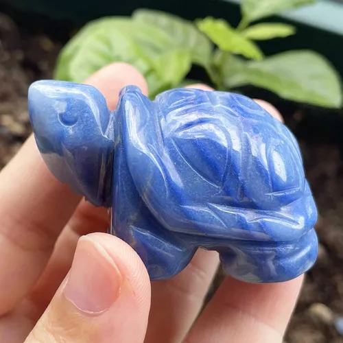 Miniatura 3 de Estatua de tortuga de piedra de 2 pulgadas, figura de tortuga tallada a mano, escultura de Fengshui, decoración del hogar, obsidiana negra