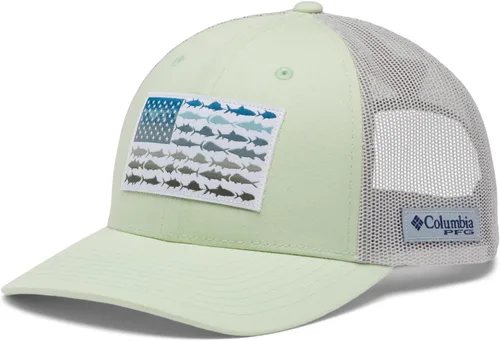 Miniatura 1084 de Columbia - Gorra de malla con bandera con árboles unisex para adultos, corona alta