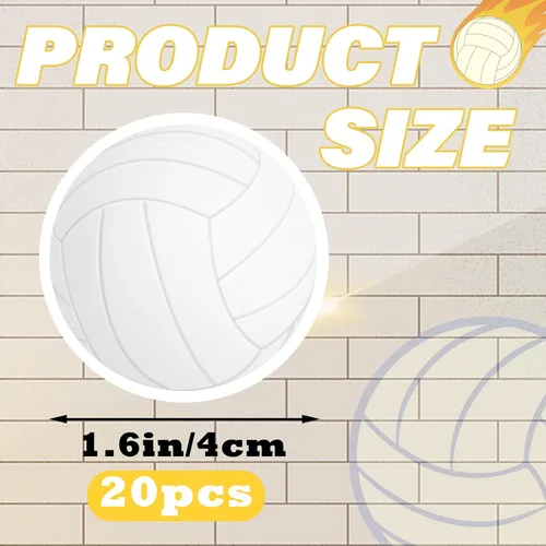 Miniatura 2 de Bolas antiestrés de mini voleibol Hxezoc 20 paquetes de espuma de voleibol, pelotas deportivas pequeñas de apretar, juguete a granel para ansiedad