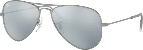 Miniatura 22 de Ray-Ban Junior Rj9506s - Gafas de sol de aviador de metal para niños Plata/Gris Espejo Plata