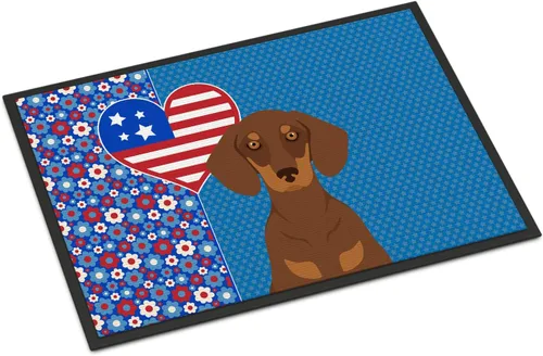 Miniatura 163 de Caroline's Treasures WDK5119JMAT Airedale Terrier USA - Tapete para interiores o exteriores, 24 x 36 pulgadas, tapete para puerta delantera