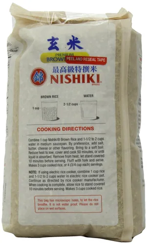 Miniatura 4 de Nishiki Arroz integral de calidad, 5 libras.