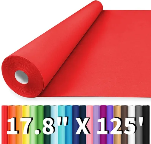 Miniatura 58 de Vanhench - Papel de estraza color marrón de 17.5 x 1200 pulgadas (100 pies), para artes y manualidades, para envolver regalos y flores, tablón