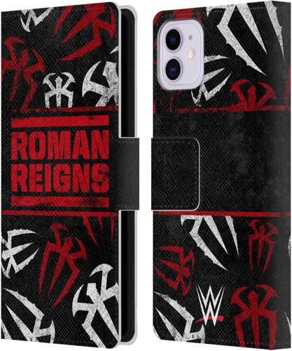 Miniatura 8 de Head Case Designs Officially Licensed WWE Distressed Logo Roman Reigns Leather Wallet Case Compatible with Apple iPhone 11