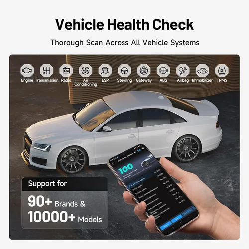 Miniatura 2 de TOPDON Carpiano Bluetooth OBD2 escáner, todo el diagnóstico del sistema, herramienta de diagnóstico inalámbrica Bluetooth, comprobación del estado