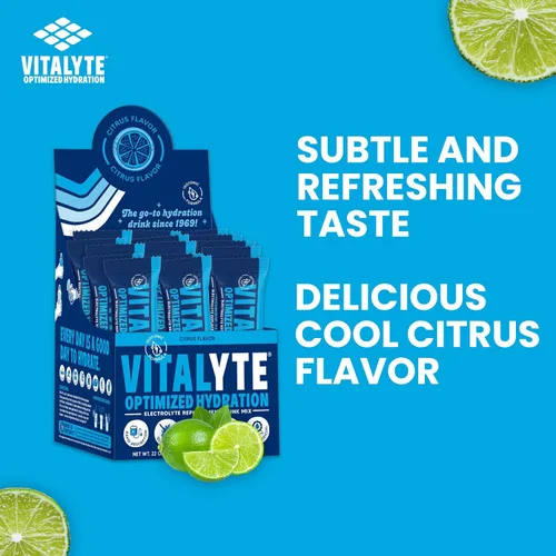 Miniatura 5 de Vitalyte Mezcla de bebida en polvo de electrolitos, mezcla de hidratación de electrolitos isotónicos, paquete de caja a granel