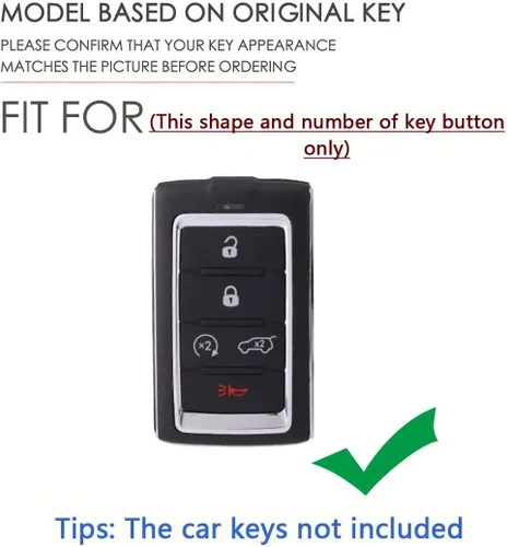 Miniatura 2 de SANRILY Funda de cuero prémium para llavero para Jeep Grand Cherokee L 2022 2021 con control remoto de entrada sin llave, protector completo