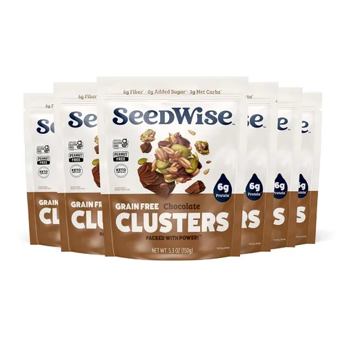 Miniatura 3 de Ozery Bakery Super Seed Crunch Clusters, chocolate, a base de plantas, vegano, aperitivo Keto, 5.3 onzas (paquete de 6)
