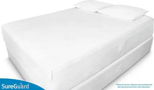 Miniatura 6 de Funda SureGuard Mattress Encasement de seis lados con cremallera, 100 % impermeable, hipoalergénica, Profundidad 33.02 cm - 40.64 cm, Blanco, King