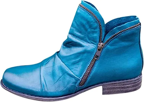 Miniatura 7 de Ladmiple Botas vaqueras para mujer, pantorrilla ancha, pie ancho, botas de tobillo vaquera occidental, botas de combate, zapatos para caminar