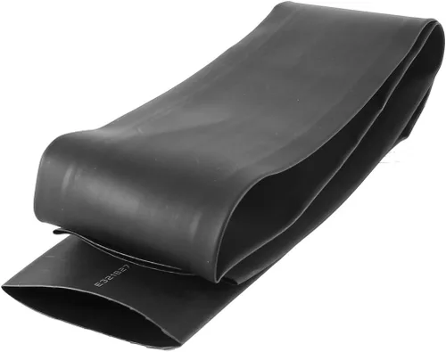 uxcell s14100400am3045 3.3 ft 1.969 in diámetro 3.228 in ancho plano tubo termorretráctil 2:1 negro (paquete de 1)