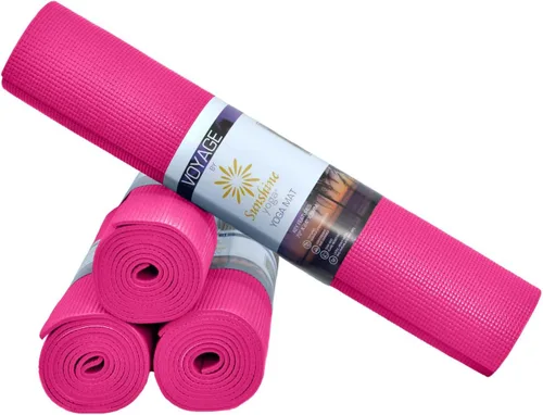 Miniatura 11 de Voyage - Tapete de yoga extra largo de 72 x 24 pulgadas, tapete de yoga extra largo de 0.197 in de grosor para escuelas, antideslizante, Negro