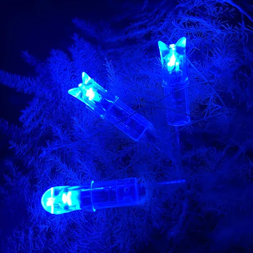 Miniatura 5 de 6 piezas de cercas iluminadas para ballesta de 0.300/0.300 in de diámetro interior con luz LED de flecha para tiro con arco y caza Azul