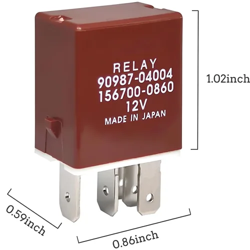 Miniatura 2 de Relé 90987-04004 (Juego de 2), 90987-04004 156700-0860 40A 12VDC Relé automotriz multiusos de 5 pines con enchufe, compatible con Toyota 90084-98032