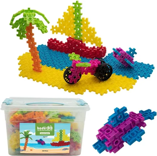 KADU DA Seaside Splash - Juego de 226 piezas, construcción STEM/STEAM + juguete de construcción, para juego abierto + imaginativo