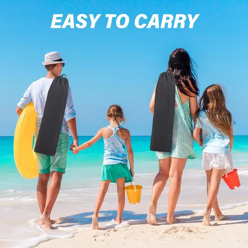 Miniatura 7 de Homcosan Silla de playa portátil baja plegable con paraguas desmontable, silla de campamento ligera para adultos con portavasos y bolsillo