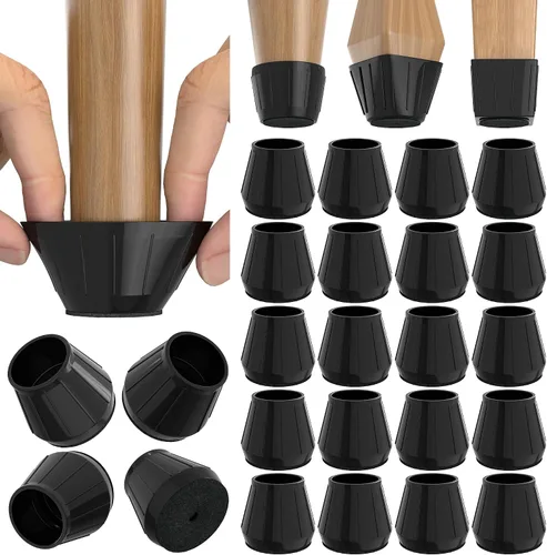 Miniatura 13 de 24 piezas de protectores de piso de silicona extra pequeños para patas de silla para pisos de madera dura, fundas engrosadas de goma para patas