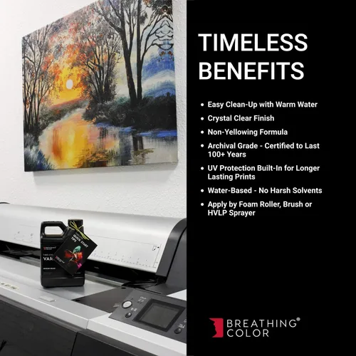 Miniatura 5 de Breathing Color Barniz de impresión Timeless Archival - 1 pinta, acabado satinado, revestimiento de lona de alta calidad, protección UV a base
