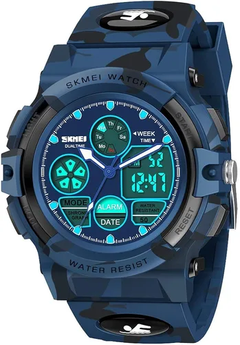 SYOKZEY Reloj para niños, reloj deportivo digital LED impermeable de 164.0ft, para adolescentes, niños y niñas, relojes al aire libre, analógicos y