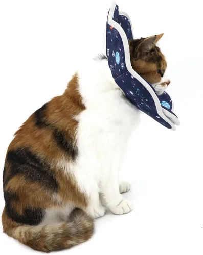 Miniatura 5 de Cono suave para gato, collar ajustable de recuperación de mascotas después de la cirugía para evitar lamer heridas, cono protector para el cuello