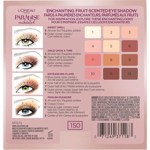 Miniatura 3 de L'Oréal Paris Paradise Enchanted Paleta de sombra de ojos perfumada, 0.25 onzas líquidas (paquete de 2)