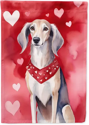 Miniatura 77 de Caroline's Treasures DAC5292CHF - Bandera de Border Collie My Valentine House para porche, grande, con manga para porche, para colgar en la pared
