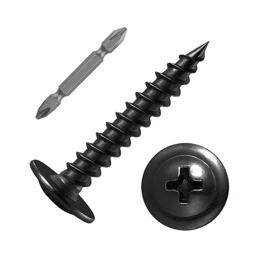 Miniatura 10 de WensiLon - Tornillos para madera de cabeza segmentada Phillips #8, de acero inoxidable 410, metal autorroscante rápido, juego surtido Plateado