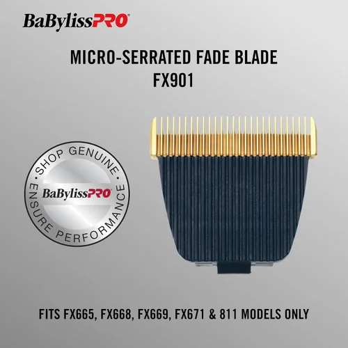 Miniatura 2 de BaBylissPRO Barberology FX901 DLC - Cuchilla de repuesto microdentada de oro y titanio