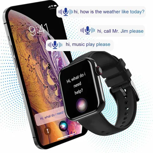 Miniatura 5 de Reloj inteligente para mujeres y hombres (respuesta/hacer llamadas) 1.85 pulgadas HD Fitness Tracker Smartwatch para Android iPhone con seguimiento