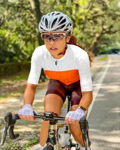 Miniatura 7 de Wulibike Maillot de ciclismo para mujer, manga larga, con bolsillos