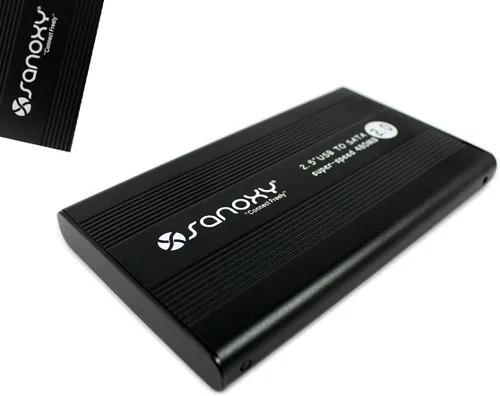 Miniatura 2 de SANOXY® Carcasa externa de disco duro SATA a USB 2.0 de 2.5" Solución de almacenamiento portátil