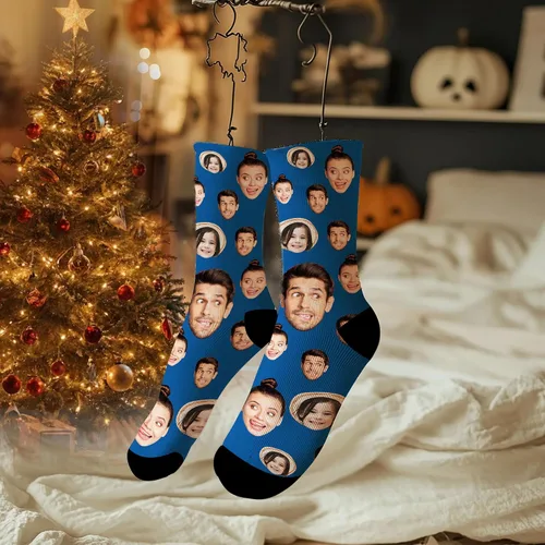 Miniatura 210 de Artsadd Calcetines personalizados para mujeres y hombres, amantes de los perros y gatos, regalos divertidos unisex personalizados
