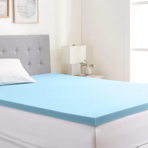 Miniatura 6 de Amazon Basics Cubrecolchón de espuma viscoelástica con gel refrescante, certificado CertiPUR-US, 3 pulgadas, Queen, color azul