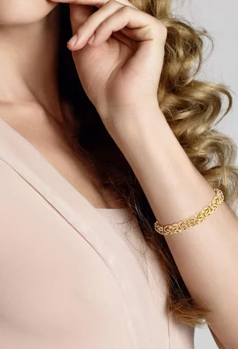 Miniatura 3 de Miabella Pulsera bizantina clásica de plata de ley 925 italiana de 0.354 in para mujer, hecha a mano en Italia