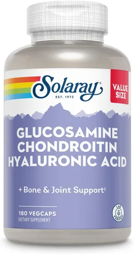 Miniatura 9 de SOLARAY Glucosamina Condroitina y Ácido Hialurónico, 1500mg/1000mg/20mg 90 Cápsulas