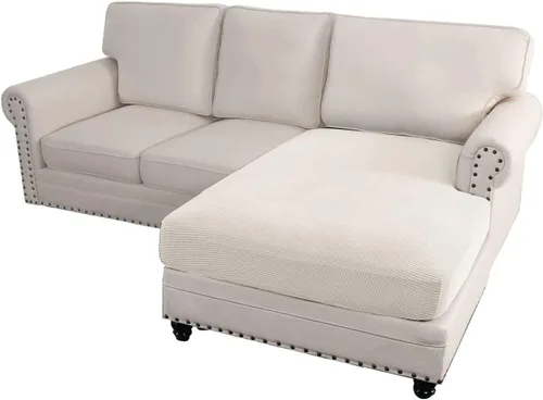 Miniatura 30 de ADPON Fundas de sofá modular, funda de cojín para sofá o sillón en forma de L, funda separada para sofá seccional izquierdo o derecho (1 diván, gris)