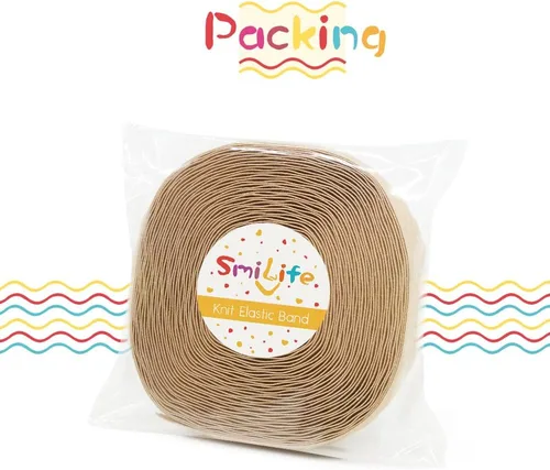 Miniatura 2 de SmiLife Banda Elástica de Agarre de Silicona para Coser, Beige, 1.05 Pulgadas x 12 Yardas