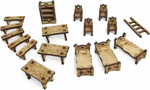 Miniatura 6 de TowerRex Tavern DND Terrain 1.102 in - Miniatura de fantasía para juegos de mesa Warhammer, Pathfinder y D&D