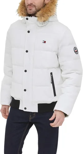 Miniatura 35 de Tommy Hilfiger Chaqueta Bomber de Esnórquel Acolchada de Tela Ártica para Hombre (Estándar y Tallas Grandes)