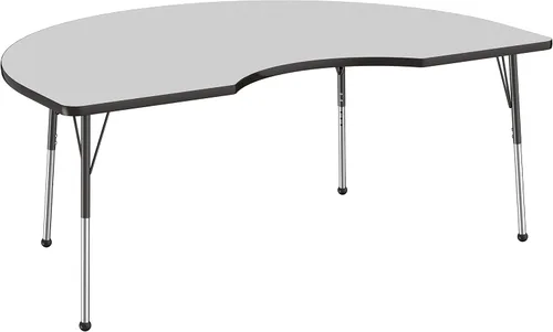 Miniatura 85 de FDP Clover Mesa de Actividades Escolar y de Oficina (48 x 48 pulgadas), patas estándar con deslizadores giratorios para entornos de asientos