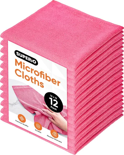 Miniatura 26 de Superio Microfiber Cleaning Cloths Color-Coded for Easy Organization, Ultra-Soft, Durable, Multi-Purpose Cloths for Bathroom, Kitchen, Windows