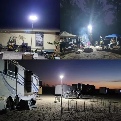 Miniatura 6 de CONPEX Altra luces LED telescópicas de camping, iluminación LED portátil para acampar al aire libre con control remoto y manual, soporte de 12V CC