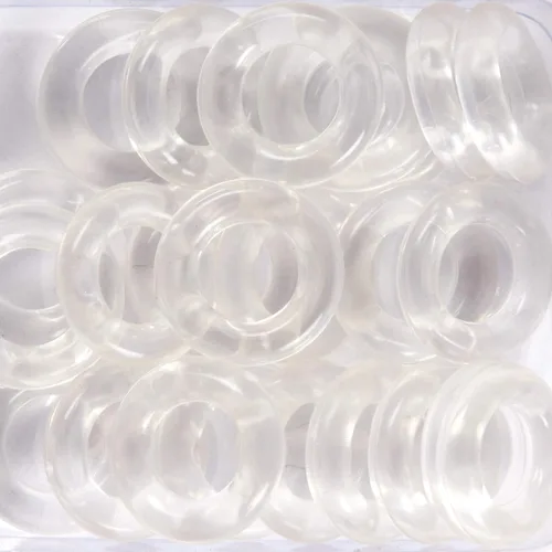 Miniatura 3 de Dritz Página de inicio Anillos de plástico de 1/2" 24/Pkg-Clear Transparente