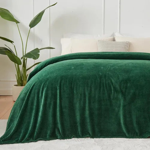 Miniatura 42 de NEWCOSPLAY Manta de Tiro Súper Suave Aqua Franela Sedosa Premium Fleece con Patrón de Hojas Ligera Manta de Cama para Uso en Todas las Estaciones