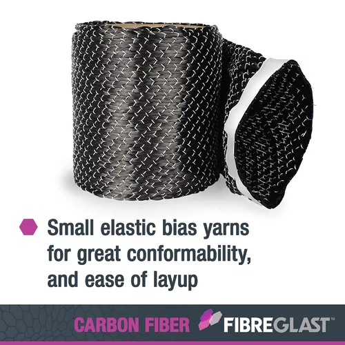 Miniatura 4 de Fibre Glast Funda unidireccional de fibra de carbono – Tubo de grafito de alta resistencia para unir y reforzar mangueras, palos de hockey, remos