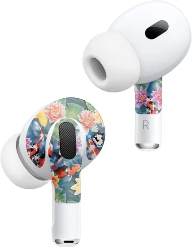 Miniatura 2 de MightySkins - Fundas compatibles con Apple AirPods Pro 2 – Koi Pond Funda protectora de vinilo duradera y única Fácil de aplicar, quitar