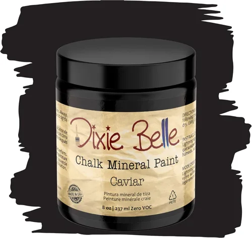 Miniatura 67 de Dixie Belle Paint Company - Pintura con acabado de tiza para muebles, color negro (Caviar), 1 galón, 128 fl oz, pintura mineral color rosa intenso