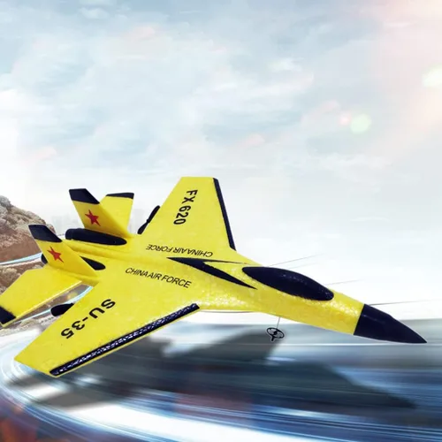Miniatura 2 de Feamos Fmingdou Avión Rc, avión RC realista SU-35 Fighter EPP Avión de espuma para niños Fácil vuelo antichoque Control remoto avión para niños 13.0
